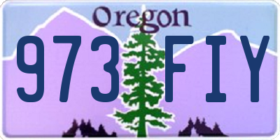 OR license plate 973FIY
