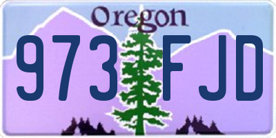 OR license plate 973FJD