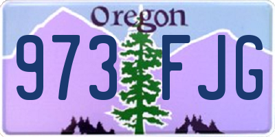 OR license plate 973FJG