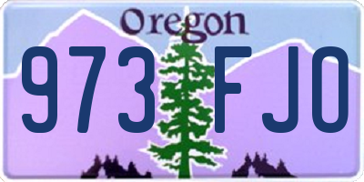 OR license plate 973FJO