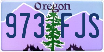 OR license plate 973FJS