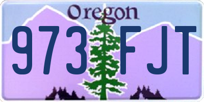 OR license plate 973FJT