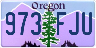 OR license plate 973FJU