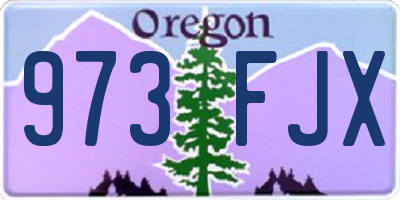 OR license plate 973FJX