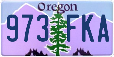 OR license plate 973FKA