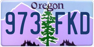 OR license plate 973FKD