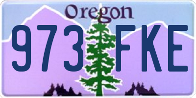 OR license plate 973FKE