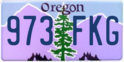 OR license plate 973FKG