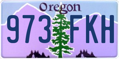 OR license plate 973FKH