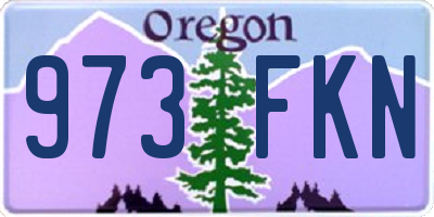 OR license plate 973FKN