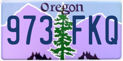 OR license plate 973FKQ