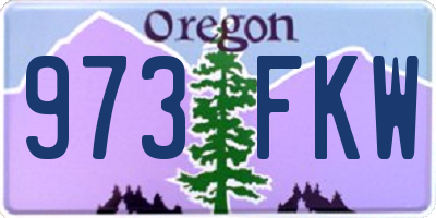 OR license plate 973FKW