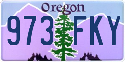 OR license plate 973FKY