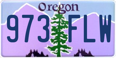 OR license plate 973FLW