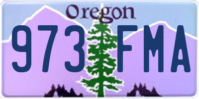 OR license plate 973FMA