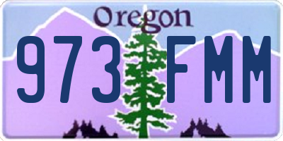 OR license plate 973FMM
