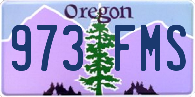 OR license plate 973FMS