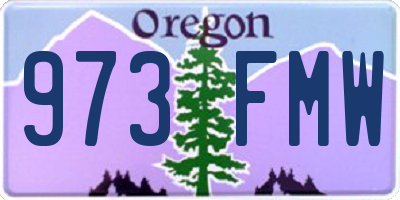 OR license plate 973FMW