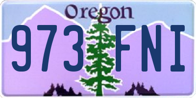 OR license plate 973FNI