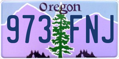 OR license plate 973FNJ