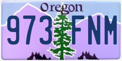 OR license plate 973FNM