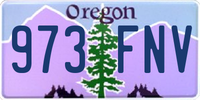 OR license plate 973FNV