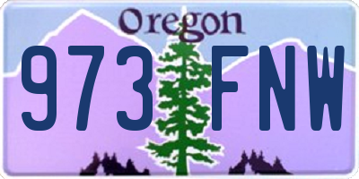 OR license plate 973FNW