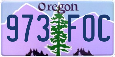 OR license plate 973FOC