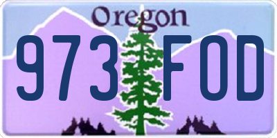 OR license plate 973FOD