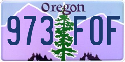 OR license plate 973FOF