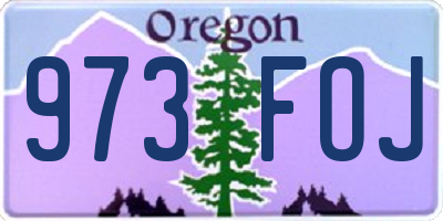 OR license plate 973FOJ