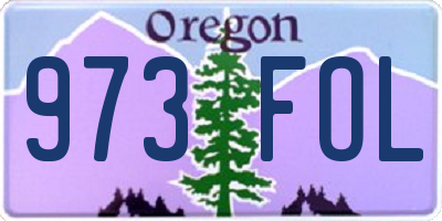 OR license plate 973FOL