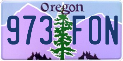 OR license plate 973FON
