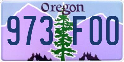 OR license plate 973FOO