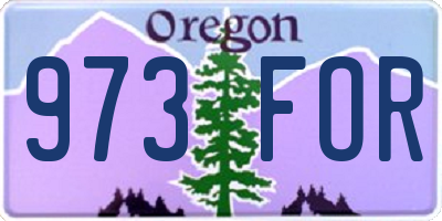OR license plate 973FOR