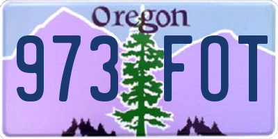 OR license plate 973FOT