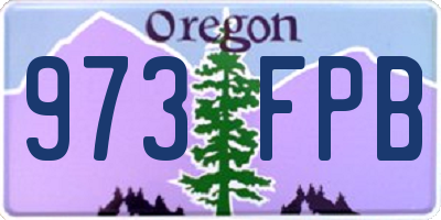 OR license plate 973FPB