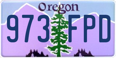 OR license plate 973FPD