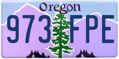 OR license plate 973FPE