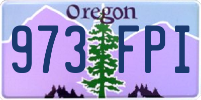 OR license plate 973FPI
