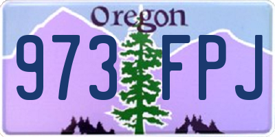 OR license plate 973FPJ