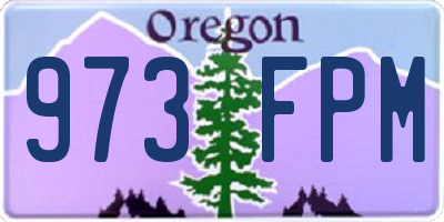 OR license plate 973FPM