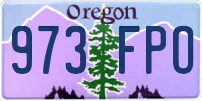 OR license plate 973FPO