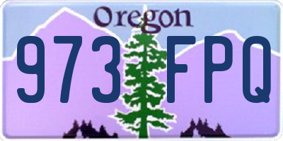 OR license plate 973FPQ