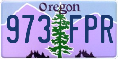 OR license plate 973FPR