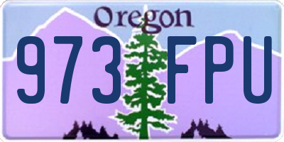 OR license plate 973FPU