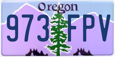 OR license plate 973FPV