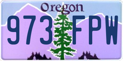 OR license plate 973FPW