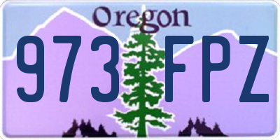 OR license plate 973FPZ