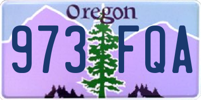OR license plate 973FQA
